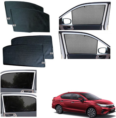 WolkomHome Side Window Sun Shade For Honda New City(Black)