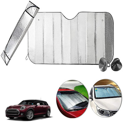 AUTO PEARL Dashboard, Windshield Sun Shade For Mini ClubMan(Silver)