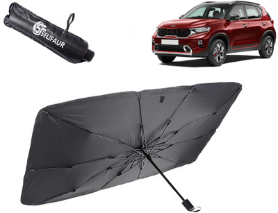 Selifaur Dashboard, Rear Window, Sun Roof, Windshield Sun Shade For Kia Seltos(Black)