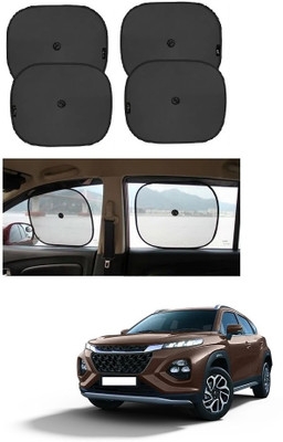 Suprozo Side Window, Rear Window Sun Shade For Maruti Suzuki Fronx, Universal For Car(Black)
