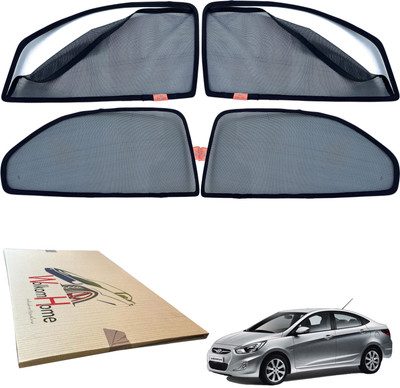 WolkomHome Side Window Sun Shade For Hyundai Verna(Black)