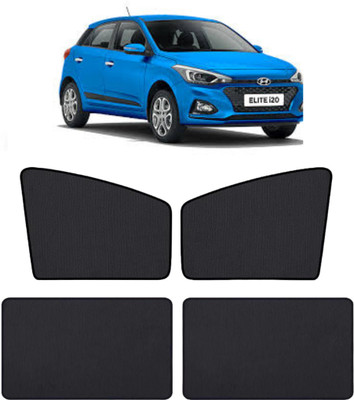 RAKRISH Rear Window, Side Window Sun Shade For Hyundai Elite i20(Black)