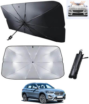 RKPSP Windshield Sun Shade For BMW X1(Silver, Black)