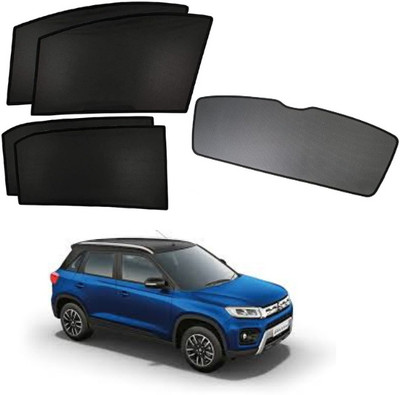 RAKRISH Rear Window, Side Window Sun Shade For Maruti Suzuki Vitara Brezza(Black)