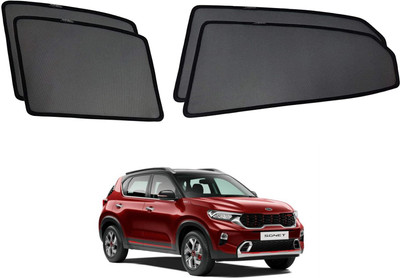RAKRISH Rear Window, Side Window Sun Shade For Kia Sonet(Black)