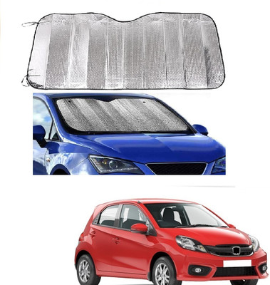 ROSHNEER ENTERPRISES Windshield Sun Shade For Honda Brio(Silver)