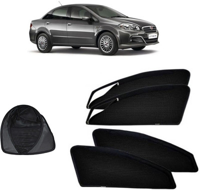 Magnetic Side Window Sun Shade For Fiat Linea(Black)