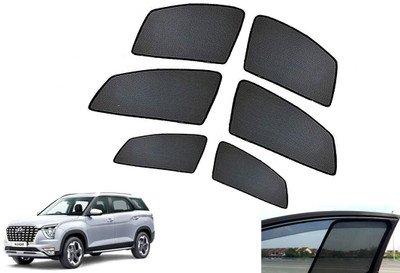 AUTO PEARL Side Window Sun Shade For Hyundai Alcazar(Black)