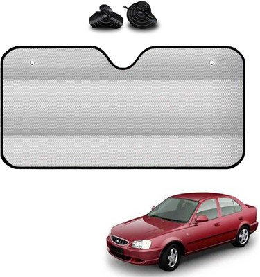 COSMOGEAR Windshield, Dashboard, Rear Window Sun Shade For Hyundai Accent(Silver)