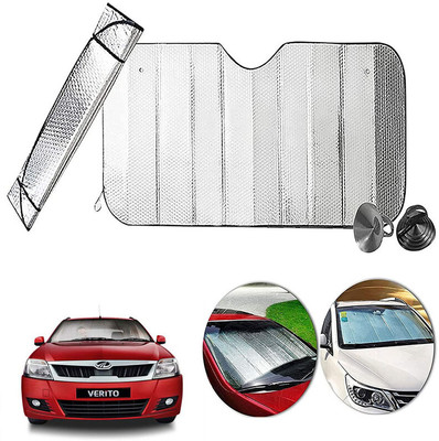 AUTO PEARL Dashboard, Windshield Sun Shade For Mahindra Verito(Silver)