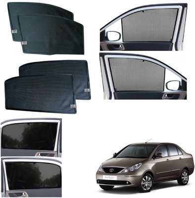 WolkomHome Side Window Sun Shade For Tata Indigo(Black)