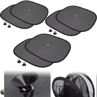Pious Side Window Sun Shade For Hyundai I20 Active, Universal For Car(Black)