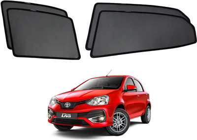 RAKRISH Rear Window, Side Window Sun Shade For Toyota Etios Liva(Black)