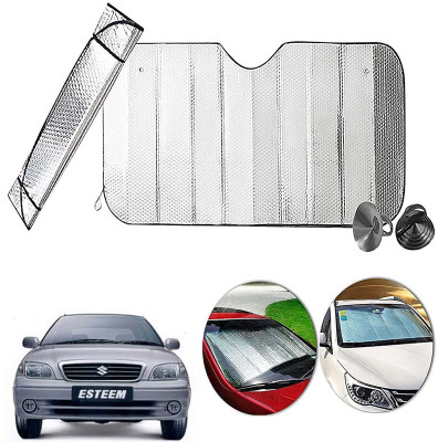 AUTO PEARL Dashboard, Windshield Sun Shade For Maruti Suzuki Esteem(Silver)