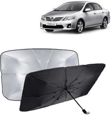 Kingsway Dashboard, Windshield Sun Shade For Toyota Corolla Altis(Black, Silver)