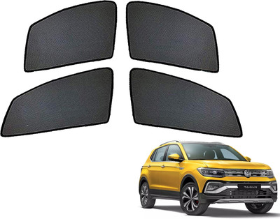 PEEPS STORE Rear Window, Side Window Sun Shade For Volkswagen Taigun(Black)