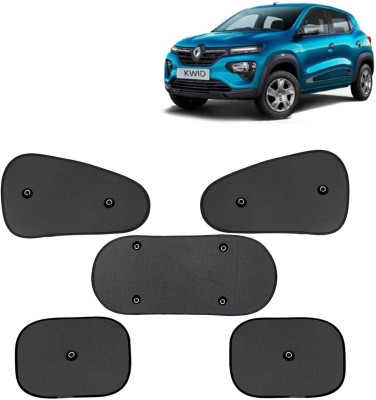 Kingsway Side Window, Rear Window, Windshield Sun Shade For Renault Kwid(Black)