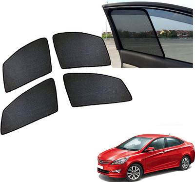 PEEPS STORE Side Window Sun Shade For Hyundai Verna Fluidic(Black)