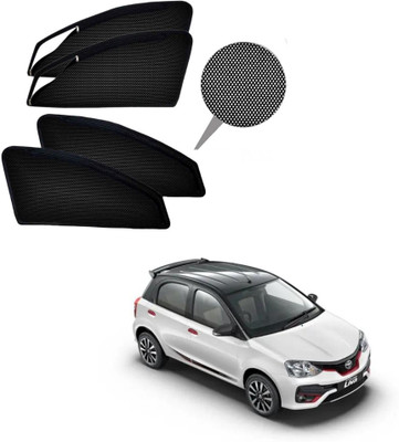 RAKRISH Rear Window, Side Window Sun Shade For Toyota Etios(Black)