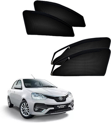 RAKRISH Rear Window, Side Window Sun Shade For Toyota Etios(Black)