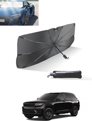 MATIES Windshield Sun Shade For Jeep Universal For Car(Black, Silver)