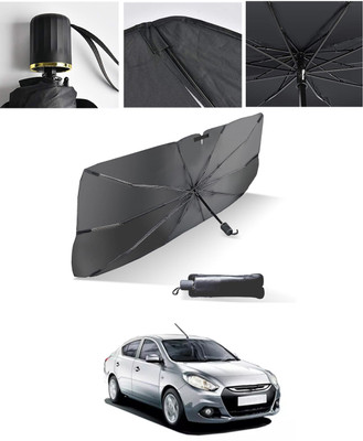 AYW Windshield Sun Shade For Renault Scala(Black, Silver)