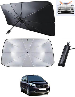 RKPSP Windshield Sun Shade For Renault Lodgy(Black, Silver)