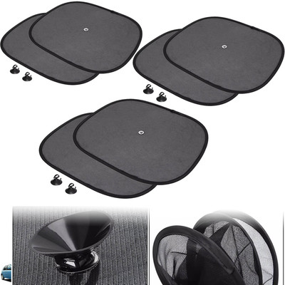 Pious Side Window Sun Shade For Mahindra Verito, Universal For Car(Black)