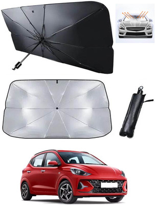 MATIES Windshield Sun Shade For Hyundai Grand i10 NIOS(Black, Silver)