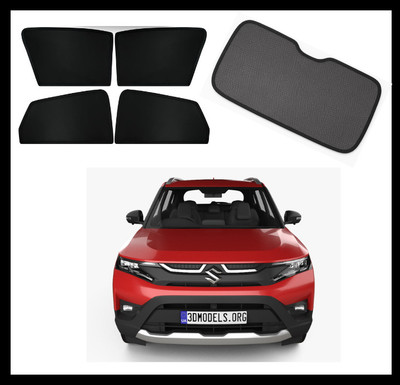 RAKRISH Rear Window, Side Window Sun Shade For Maruti Suzuki Vitara Brezza(Black)