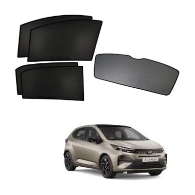 TOP VECHILE Rear Window, Side Window Sun Shade For Tata Altroz(Black)