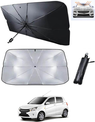 RKPSP Windshield Sun Shade For Maruti Suzuki Celerio(Black, Silver)