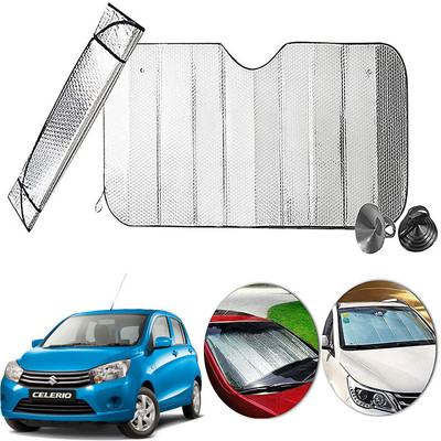AUTO PEARL Dashboard, Windshield Sun Shade For Maruti Suzuki Celerio(Silver)