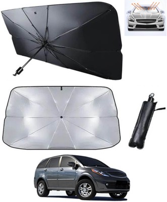 AYW Windshield Sun Shade For Tata Aria(Silver, Black)