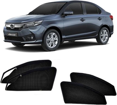 GATIMAN Side Window, Rear Window Sun Shade For Honda Amaze(Black)
