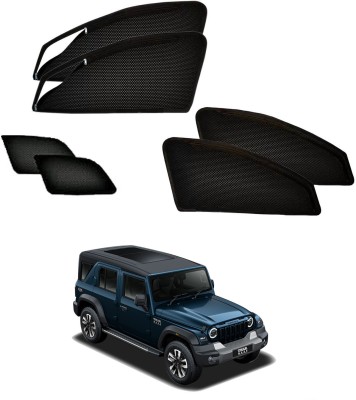 HARKRISH Side Window Sun Shade For Mahindra Thar(Black)