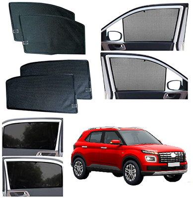 INSURE AUTOMOTIVE Side Window Sun Shade For Hyundai Venue(Black)