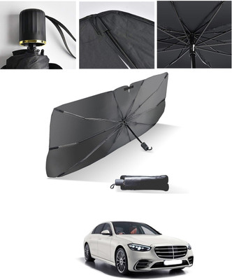 AYW Windshield Sun Shade For Mercedes Benz S Class(Black, Silver)