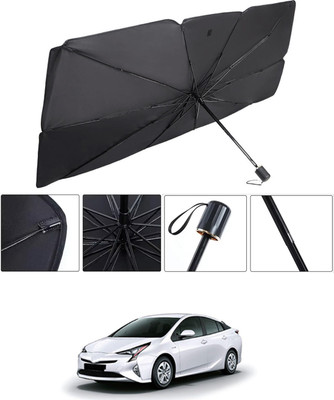 RKPSP Windshield Sun Shade For Toyota Prius(Black, Silver)