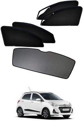 RAKRISH Rear Window, Side Window Sun Shade For Hyundai Grand i10(Black)