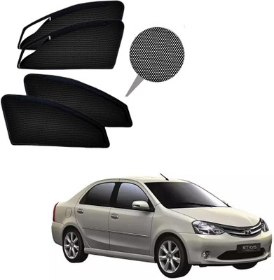 RAKRISH Rear Window, Side Window Sun Shade For Toyota Etios(Black)