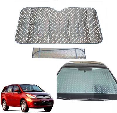 AUTO PEARL Dashboard, Windshield Sun Shade For Tata Aria(Grey)