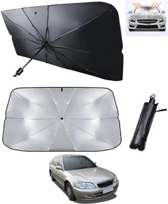 AYW Windshield Sun Shade For Honda City(Silver, Black)