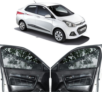 GATIMAN Rear Window, Side Window Sun Shade For Hyundai Xcent(Black)