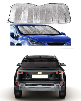 ROSHNEER ENTERPRISES Windshield Sun Shade For Hyundai Creta(Silver)