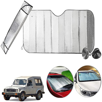 AUTO PEARL Dashboard, Windshield Sun Shade For Maruti Suzuki Gypsy MG-410(Silver)