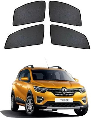 RAKRISH Rear Window, Side Window Sun Shade For Renault Triber(Black)