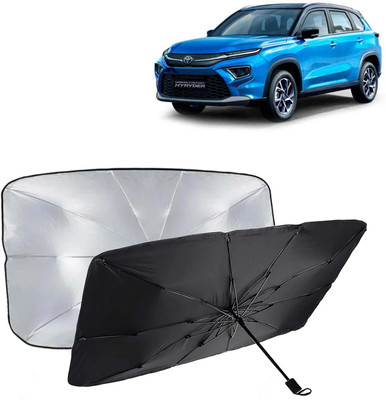 Kingsway Dashboard, Windshield Sun Shade For Toyota Urban Cruiser Hyryder(Black, Silver)