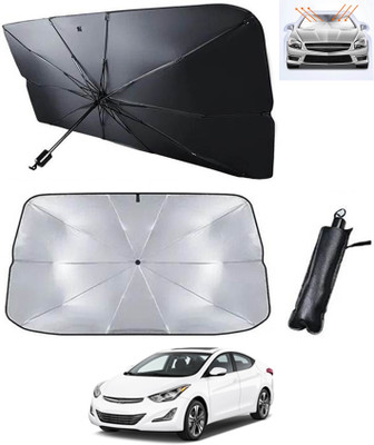 RKPSP Windshield Sun Shade For Hyundai Elantra(Silver, Black)