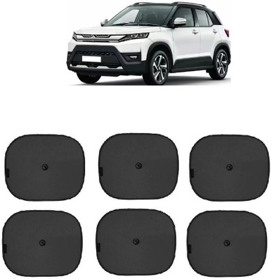 BROTHERTWO Side Window, Rear Window Sun Shade For Maruti Suzuki Brezza(Black)